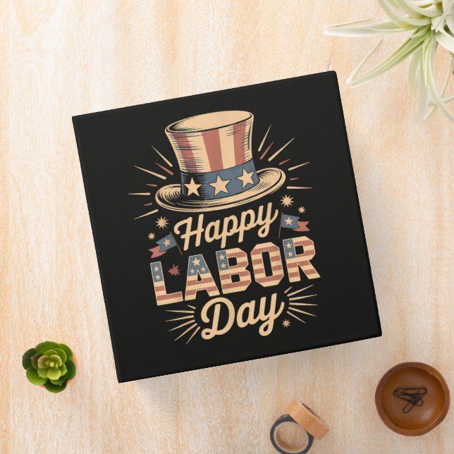 Happy Labour Day Patriotic Celebration  Binder (In Situ)