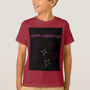 Happy Labour Day Patriotic Stars Kids T-Shirt
