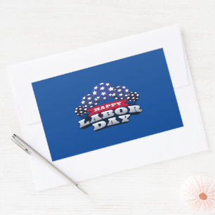 Happy Labour Day Patriotic Stars  Sticker