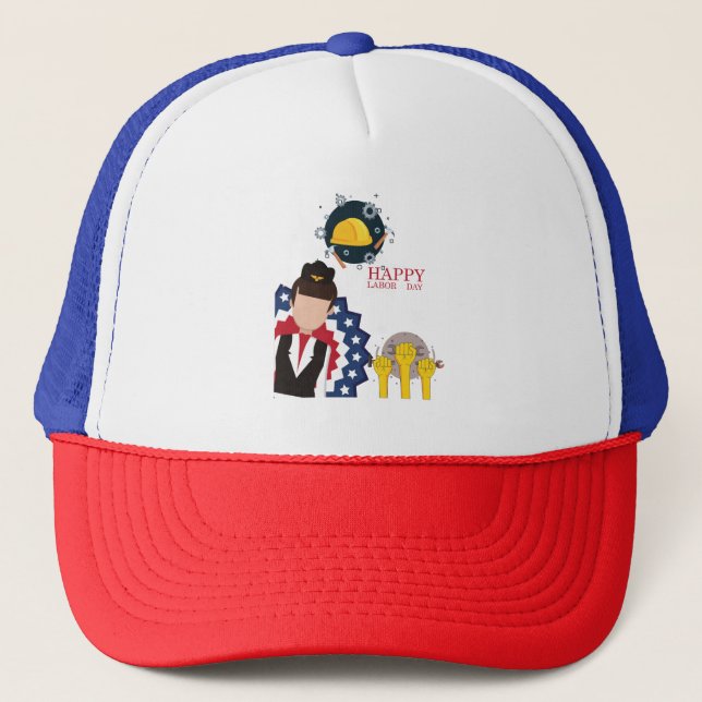Happy Labour day Trucker Hat (Front)