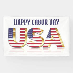 Happy Labour Day USA Typography  Banner
