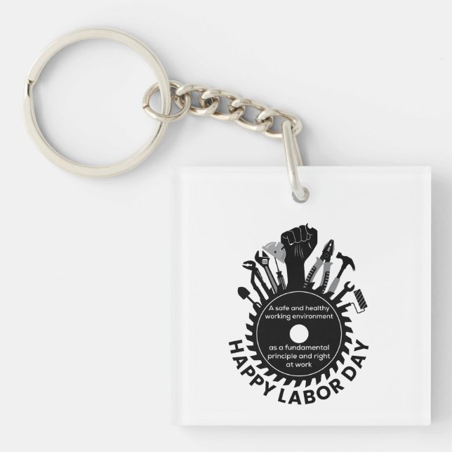 Happy Labour Day Weekend 2023 Keychain (Front)