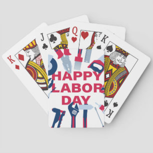 Happy labour day Weekend Playing Cards