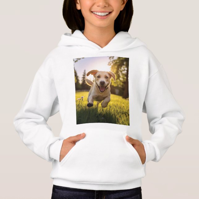 Happy Labrador Puppy Running  (Front)