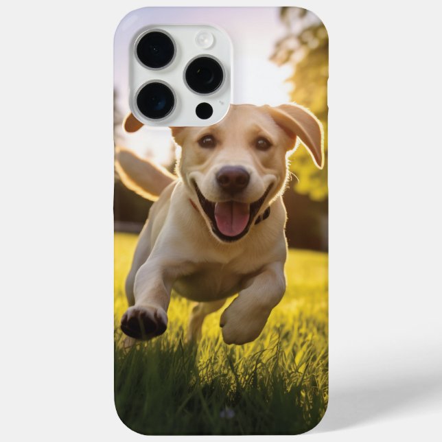 Happy Labrador Puppy Running  Case-Mate iPhone Case (Back)