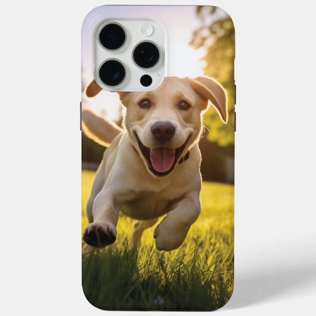 Happy Labrador Puppy Running  Case-Mate iPhone Case (Back)