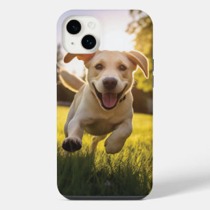 Happy Labrador Puppy Running iPhone 14 Plus Case