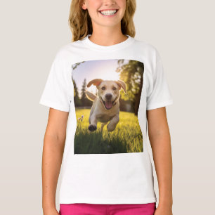 Happy Labrador Puppy Running T-Shirt