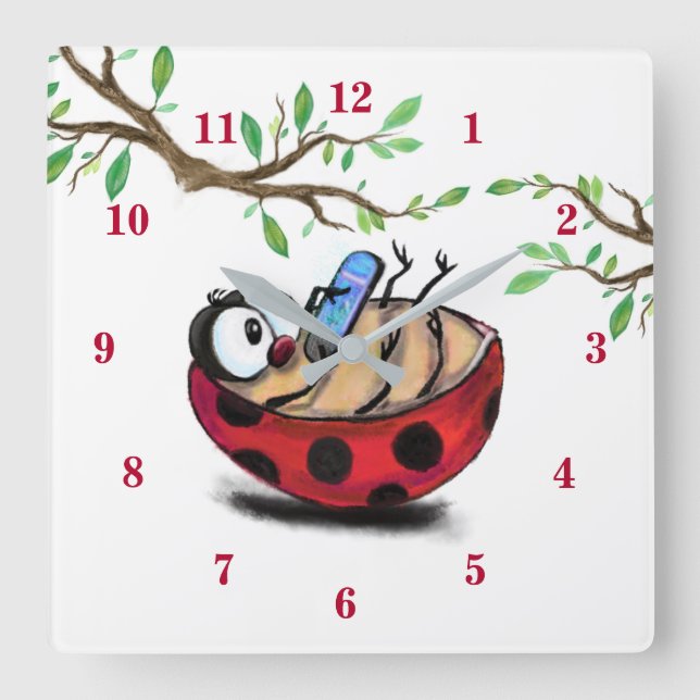 Happy Ladybug Clock (Front)