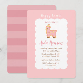 Happy Lama Bliss Baby Shower Invitation