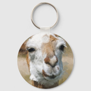 Happy Lama, Painting Effect Keychain
