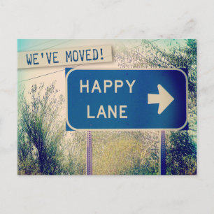 "Happy Lane" Change of Address Postcards