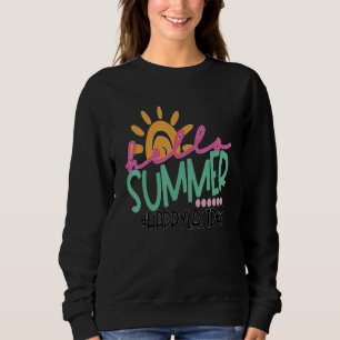 Happy Last Day Of Preschool Rainbow Leopard Teache Sweatshirt