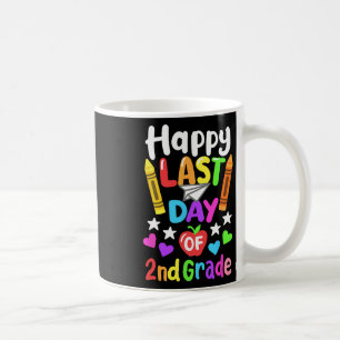 Happy Last Day Of School 2nd Grade Cl Of 2025 Kids Coffee Mug