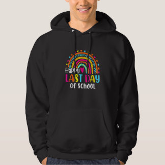 Happy Last Day Of School Colourful Rainbow Heart G Hoodie