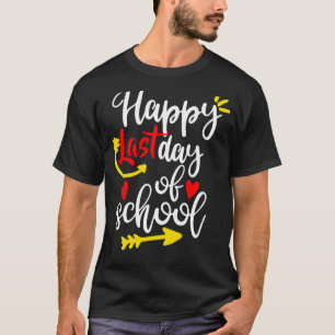 Happy Last Day Of School Cute Students And Teacher T-Shirt