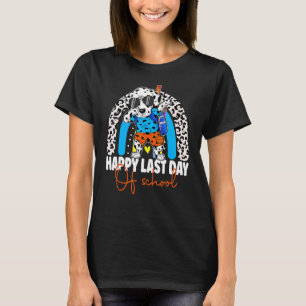 Happy Last Day Of School Dalmatian Dogs Summer Vac T-Shirt