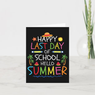 Happy Last Day Of School Hello Summer Kids Boys Gi Card