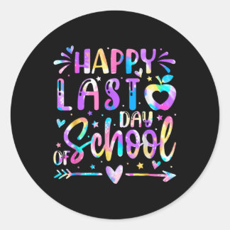 Happy Last Day Of School Hello Summer Students And Classic Round Sticker