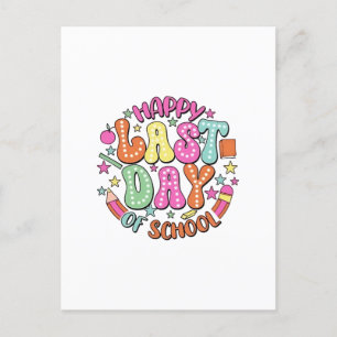Happy Last Day of School Invitation Postcard