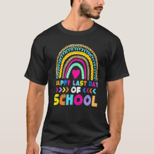 Happy Last Day Of School Rainbow Kindergarten Kids T-Shirt