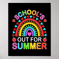 Happy Last Day Of School Rainbow Summer for