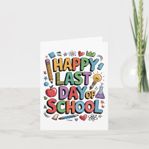 Happy Last Day Of School Summer Student Card