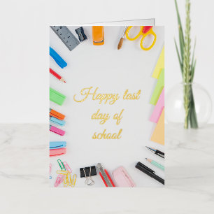 Happy Last Day Of School Summer Student Foil Greeting Card