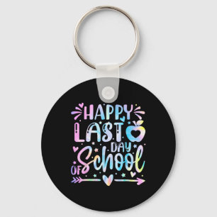 Happy Last Day Of School Teacher Graduation Kids 3 Keychain