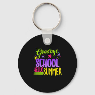 Happy Last Day Of School Teacher Hello Summer Stud Keychain