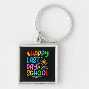 Happy Last Day Of School Teacher Summer Sunglasses Keychain