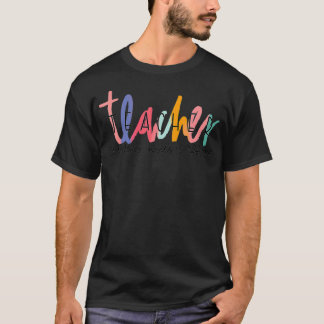 Happy Last Day of School Teachers Crayons Kids Ca T-Shirt