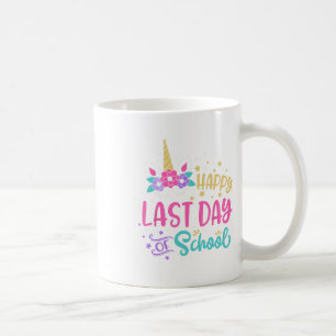 Happy Last Day Of School Unicorn Face Hello Summer Coffee Mug