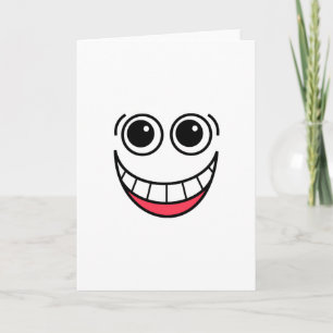 Happy Laughing Funny Comic Cartoon Face Card
