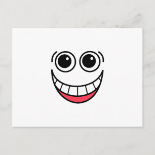 Happy Laughing Funny Comic Cartoon Face Postcard
