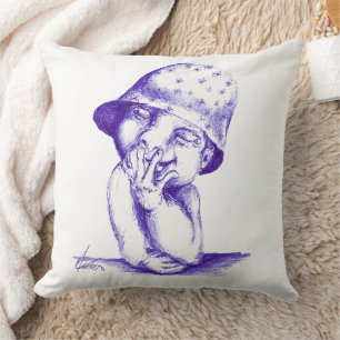 happy laughter 2 throw pillow