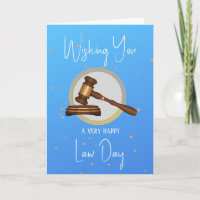 Happy Law Day with Gavel and Sounding Block