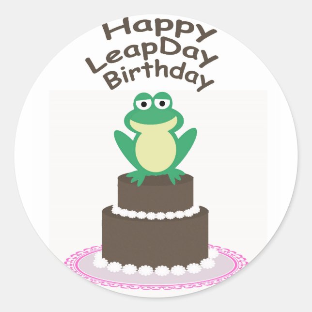 Happy Leap Day Birthday Stickers (Front)