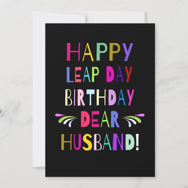 Happy Leap Day Birthday To Husband | YOU Customize (Front)