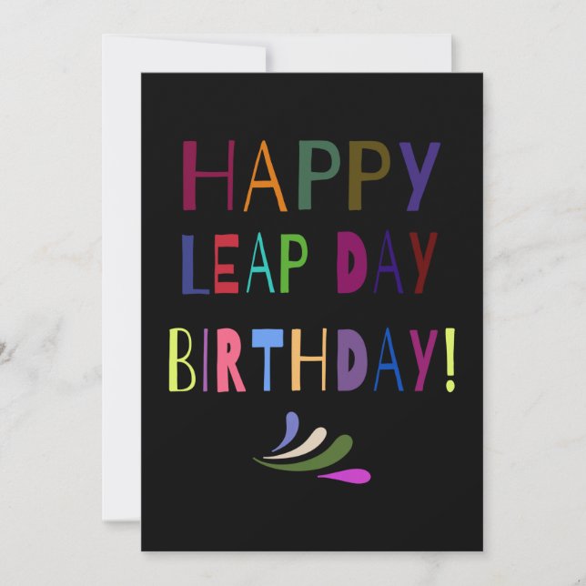 Happy Leap Day Birthday | You Customize Announcement (Front)
