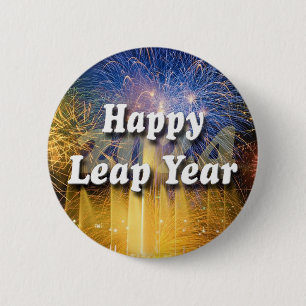 Happy Leap Year 2024 2 Inch Round Button