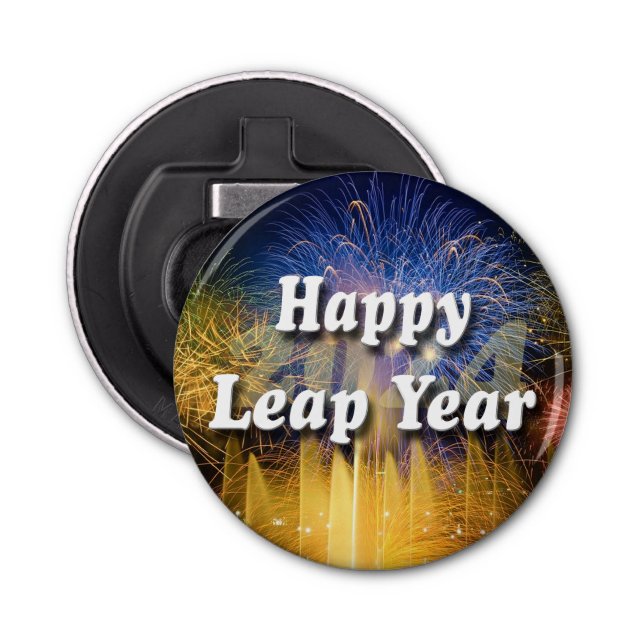 Happy Leap Year 2024 Bottle Opener (Front)