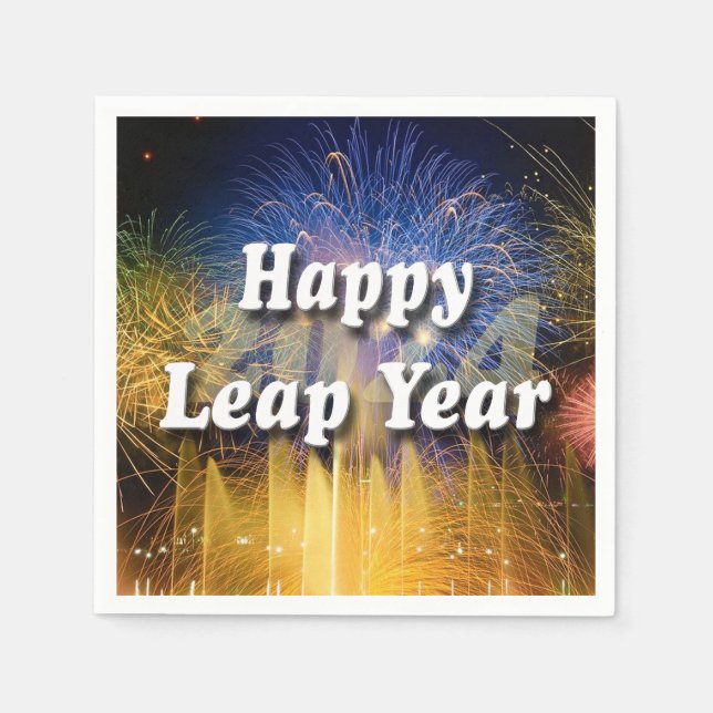 Happy Leap Year 2024 Napkin (Front)