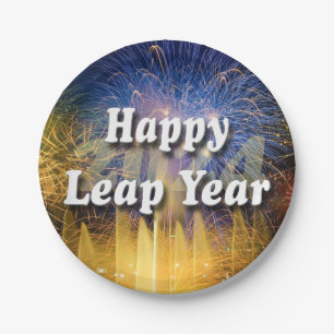 Happy Leap Year 2024 Paper Plate