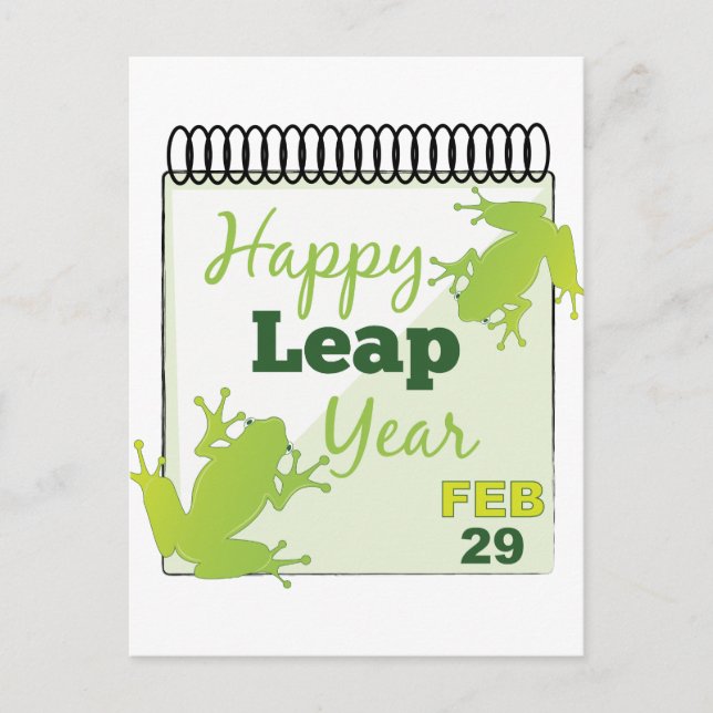 Happy Leap Year Feb 29 Postcard (Front)