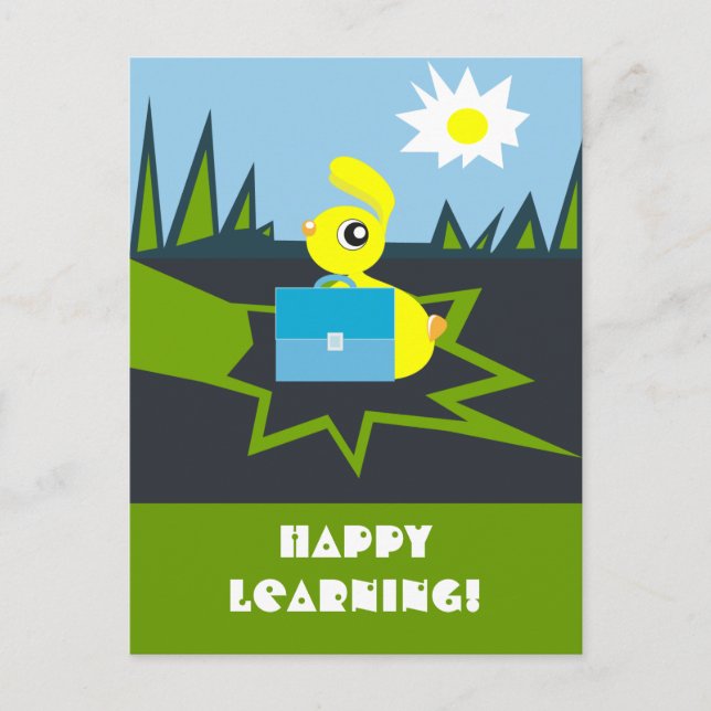 Happy Learning Postcard (Front)