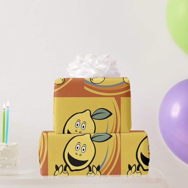 Happy Lemon Face Wrapping Paper (Creator Uploaded)