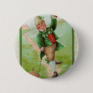 Happy Leprechaun 2 Inch Round Button