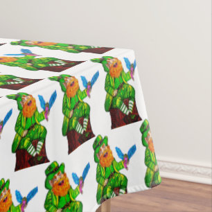 HAPPY LEPRECHAUN AND FAIRY FRIEND  TABLECLOTH