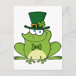Happy Leprechaun Frog Postcard
